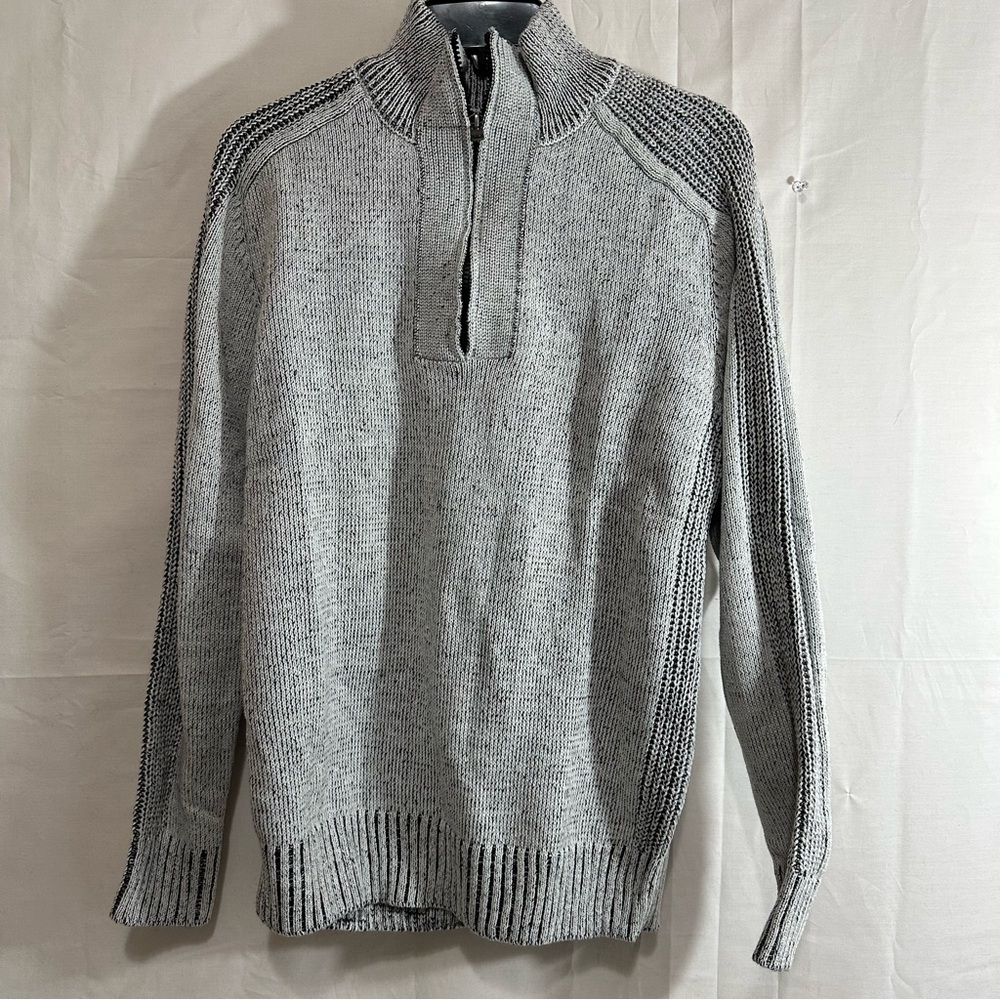 XRay Jeans Mens High Neck Quarter Zip Long Sleeve Sweater Small